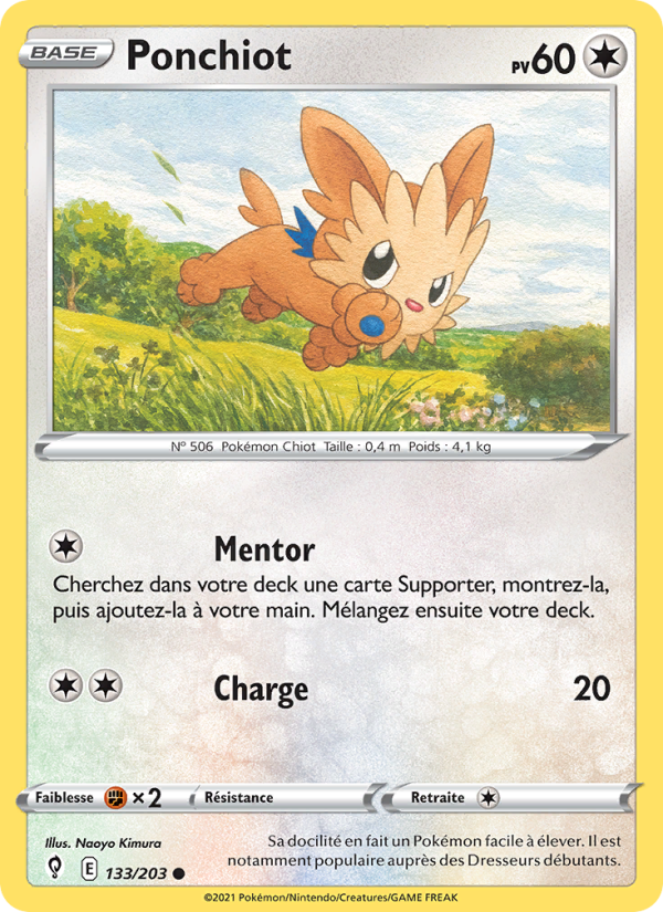 Ponchiot 133 — Evolving Skies (French Pokémon TCG card)