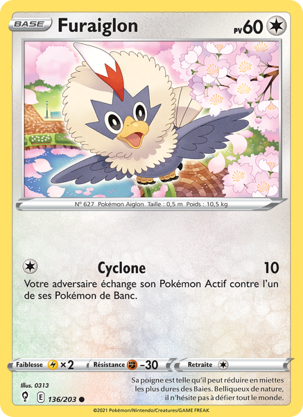Furaiglon 136 — Evolving Skies (French Pokémon TCG card)