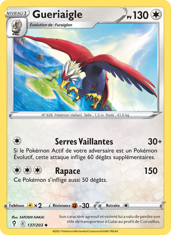 Gueriaigle 137 — Evolving Skies (French Pokémon TCG card)