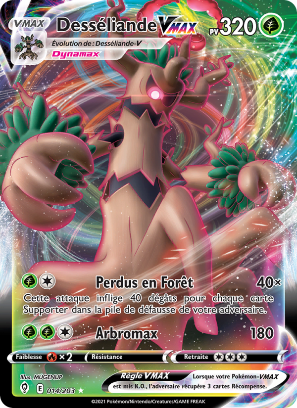 Desséliande VMAX 14 — Evolving Skies (French Pokémon TCG card)
