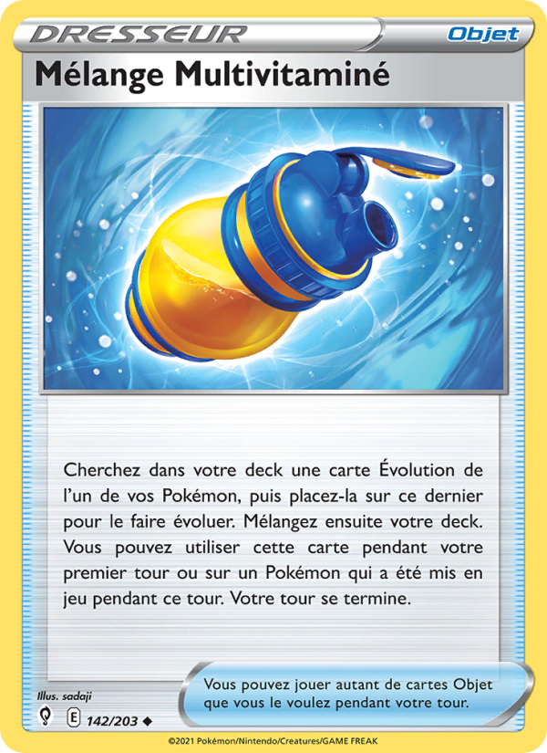 Mélange Multivitaminé 142 — Evolving Skies (French Pokémon TCG card)