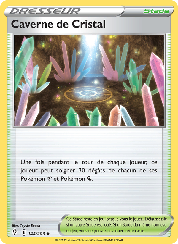 Caverne de Cristal 144 — Evolving Skies (French Pokémon TCG card)