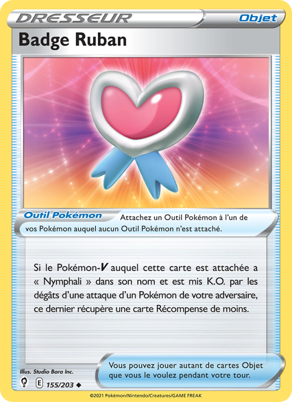 Badge Ruban 155 — Evolving Skies (French Pokémon TCG card)