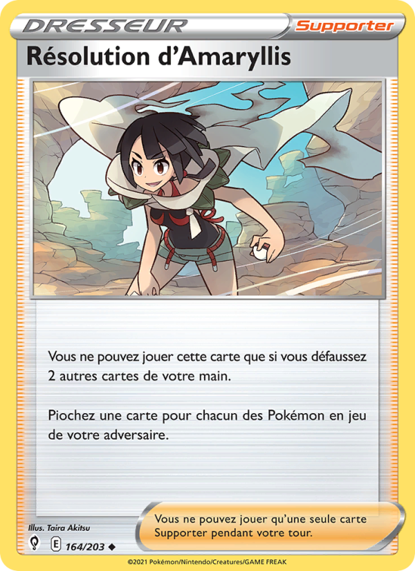 Résolution d'Amaryllis 164 — Evolving Skies (French Pokémon TCG card)