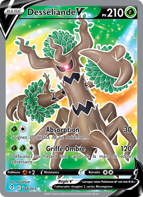Desséliande V 168 — Evolving Skies (French Pokémon TCG card)