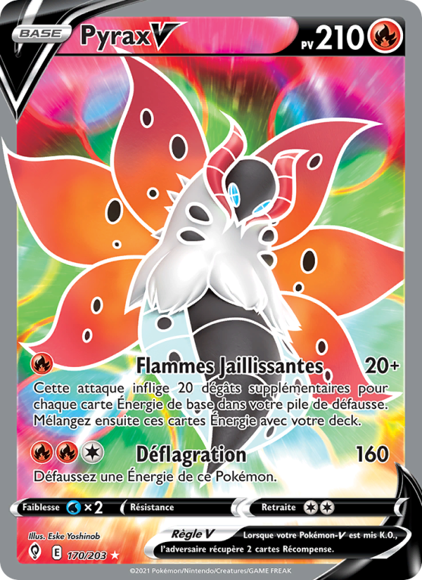 Pyrax V 170 — Evolving Skies (French Pokémon TCG card)