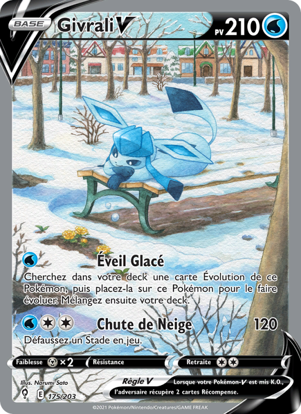 Givrali V 175 — Evolving Skies (French Pokémon TCG card)