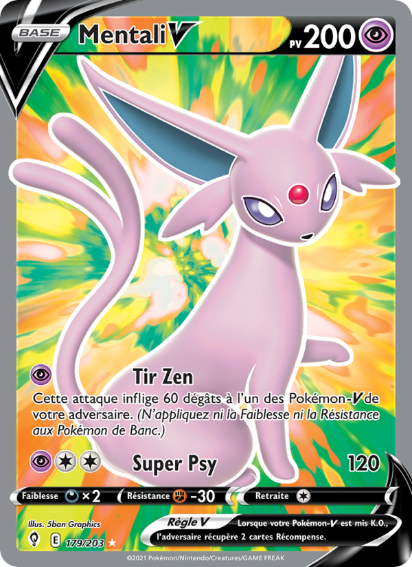 Mentali V 179 — Evolving Skies (French Pokémon TCG card)