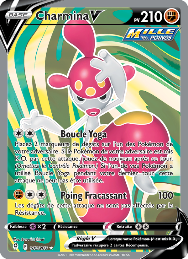 Charmina V 185 — Evolving Skies (French Pokémon TCG card)