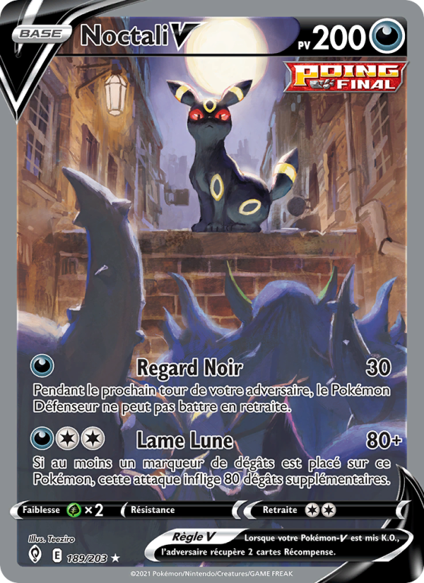 Noctali V 189 — Evolving Skies (French Pokémon TCG card)
