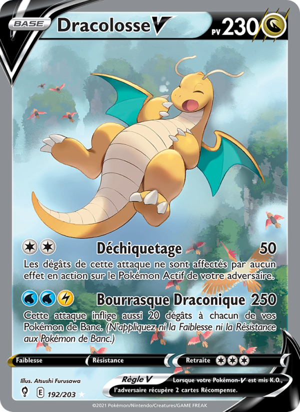 Dracolosse V 192 — Evolving Skies (French Pokémon TCG card)