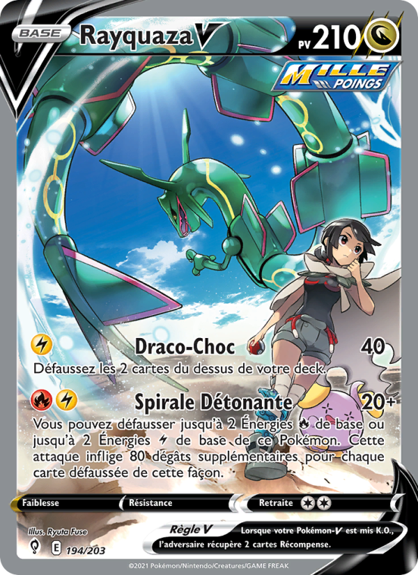 Rayquaza V 194 — Evolving Skies (French Pokémon TCG card)