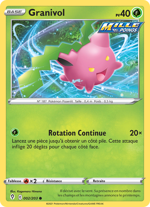 Granivol 2 — Evolving Skies (French Pokémon TCG card)