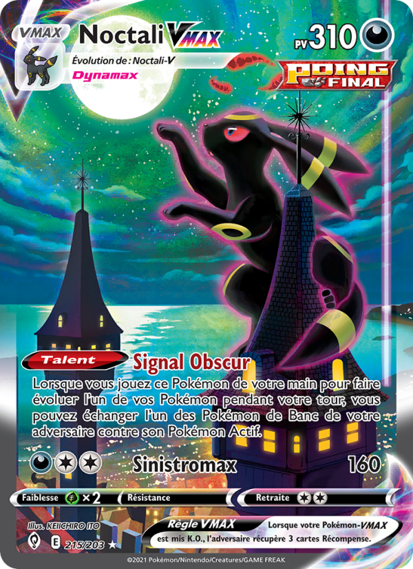 Noctali VMAX 215 — Evolving Skies (French Pokémon TCG card)
