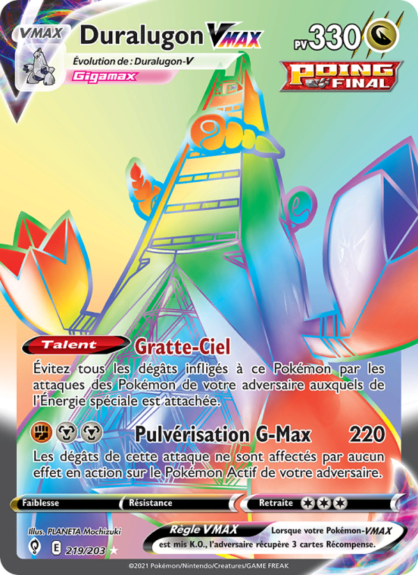Duralugon VMAX 219 — Evolving Skies (French Pokémon TCG card)