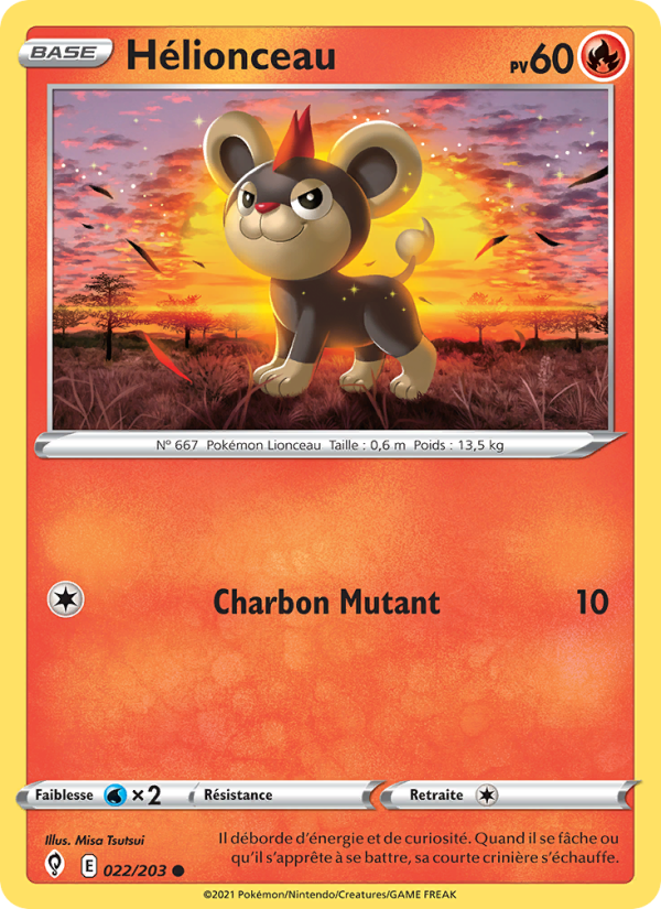 Hélionceau 22 — Evolving Skies (French Pokémon TCG card)