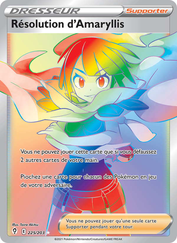Résolution d'Amaryllis 225 — Evolving Skies (French Pokémon TCG card)