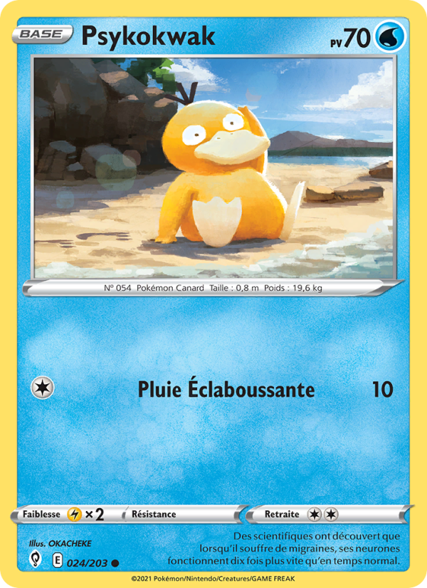 Psykokwak 24 — Evolving Skies (French Pokémon TCG card)