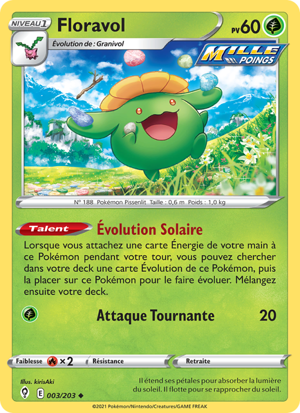 Floravol 3 — Evolving Skies (French Pokémon TCG card)