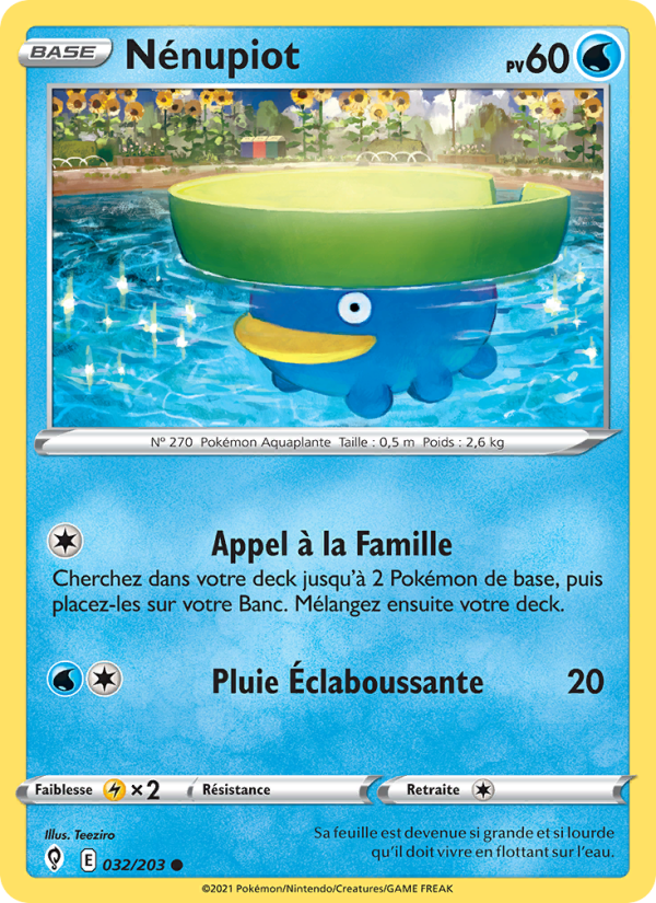Nénupiot 32 — Evolving Skies (French Pokémon TCG card)