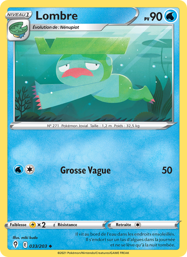 Lombre 33 — Evolving Skies (French Pokémon TCG card)