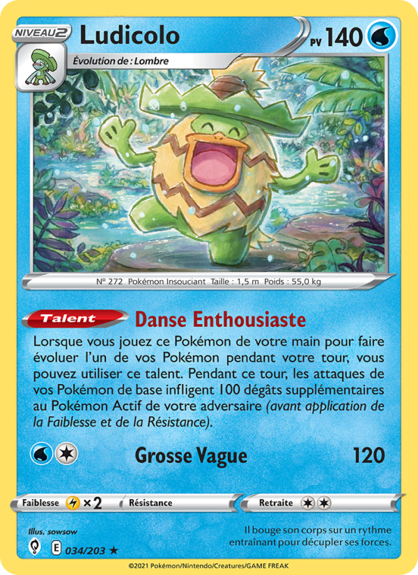 Ludicolo 34 — Evolving Skies (French Pokémon TCG card)
