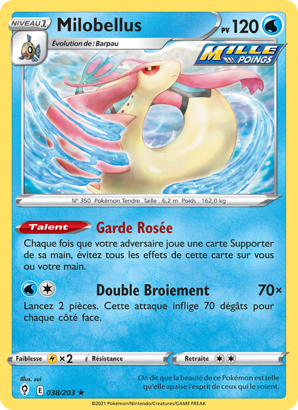 Milobellus 38 — Evolving Skies (French Pokémon TCG card)