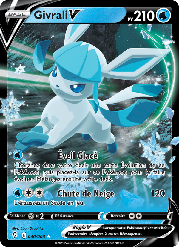 Givrali V 40 — Evolving Skies (French Pokémon TCG card)