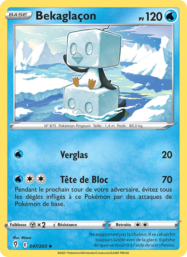 Bekaglaçon 47 — Evolving Skies (French Pokémon TCG card)