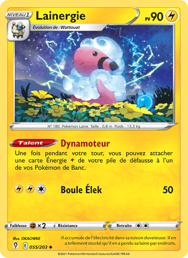 Lainergie 55 — Evolving Skies (French Pokémon TCG card)