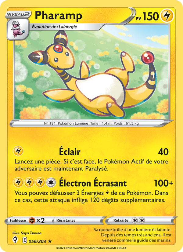 Pharamp 56 — Evolving Skies (French Pokémon TCG card)