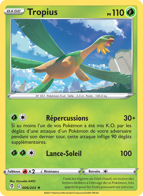Tropius 6 — Evolving Skies (French Pokémon TCG card)