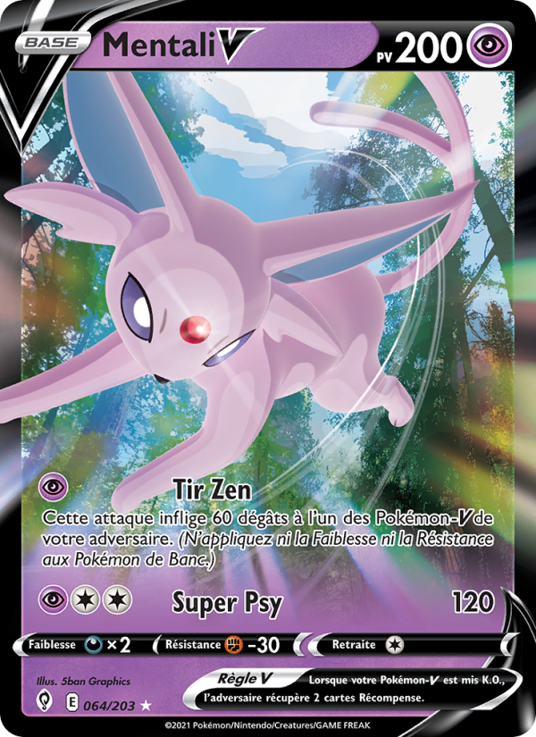 Mentali V 64 — Evolving Skies (French Pokémon TCG card)