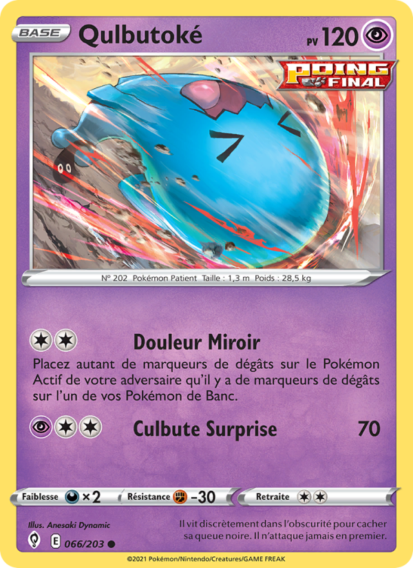 Qulbutoké 66 — Evolving Skies (French Pokémon TCG card)