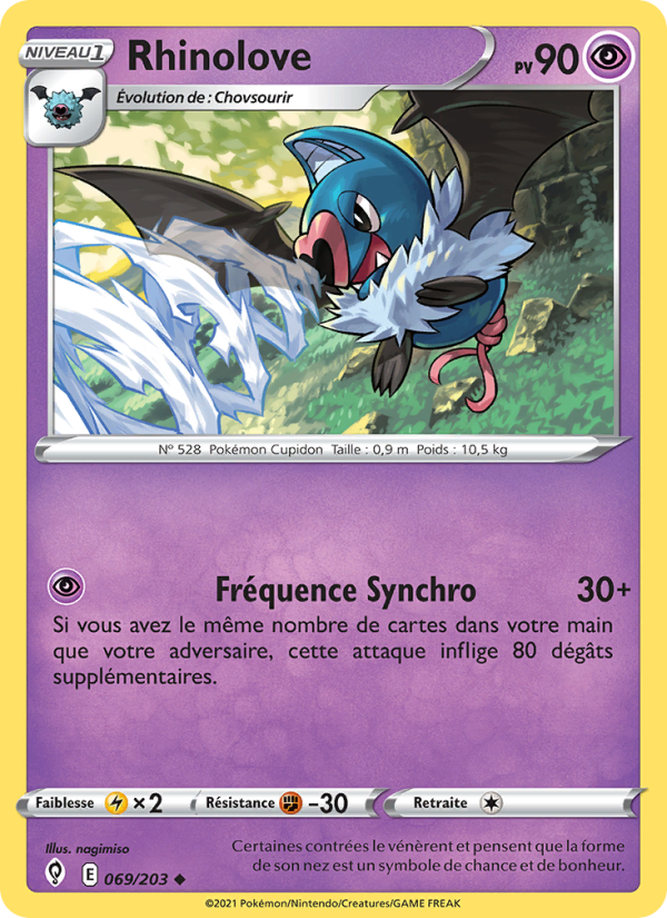 Rhinolove 69 — Evolving Skies (French Pokémon TCG card)