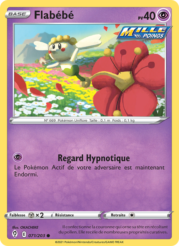 Flabébé 71 — Evolving Skies (French Pokémon TCG card)