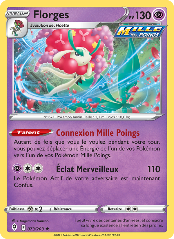 Florges 73 — Evolving Skies (French Pokémon TCG card)