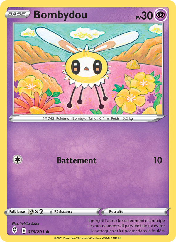 Bombydou 78 — Evolving Skies (French Pokémon TCG card)