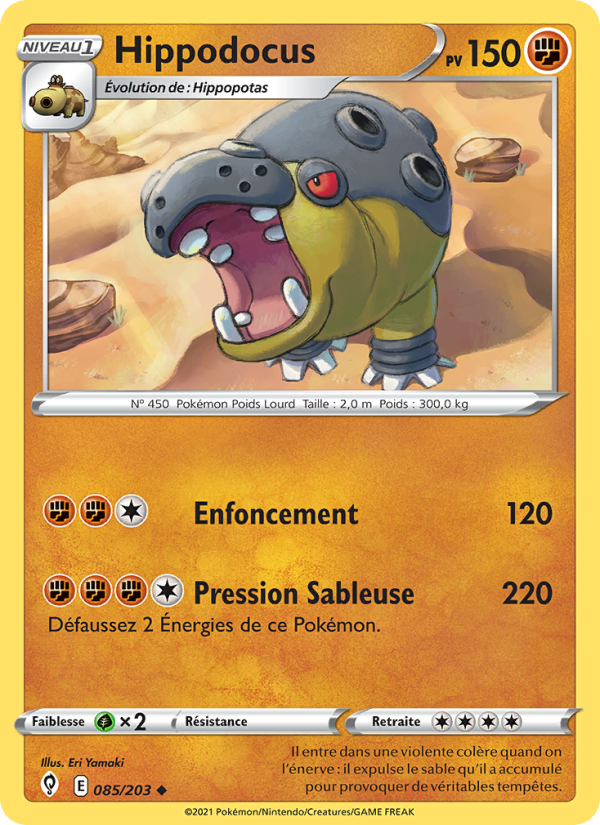 Hippodocus 85 — Evolving Skies (French Pokémon TCG card)