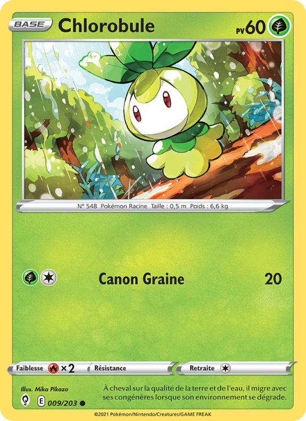Chlorobule 9 — Evolving Skies (French Pokémon TCG card)