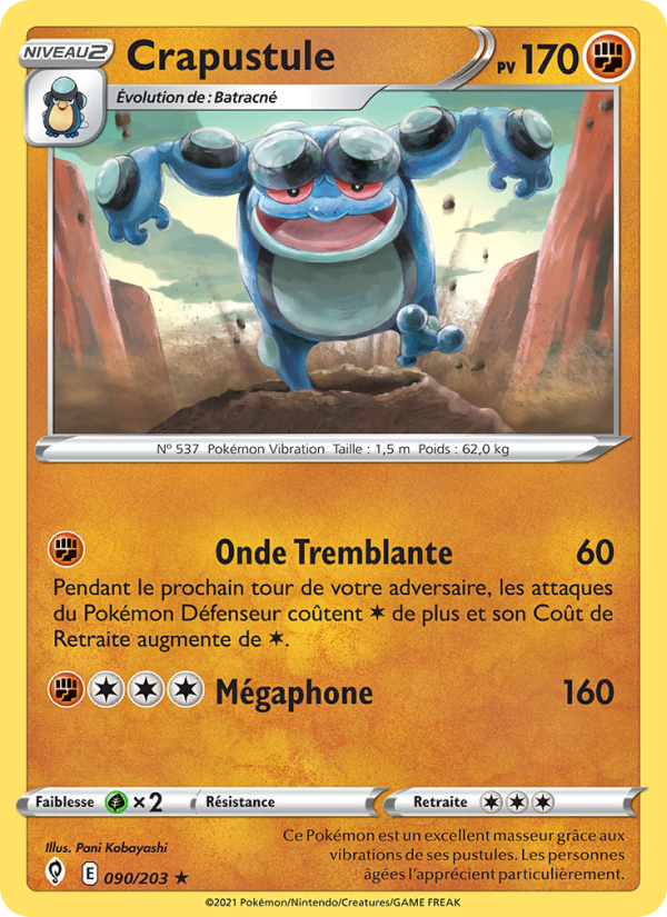 Crapustule 90 — Evolving Skies (French Pokémon TCG card)