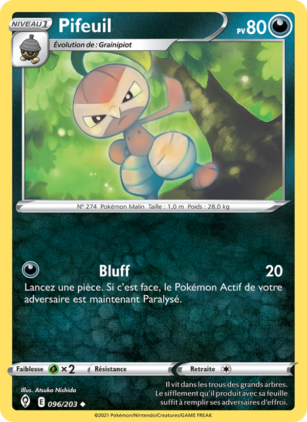 Pifeuil 96 — Evolving Skies (French Pokémon TCG card)