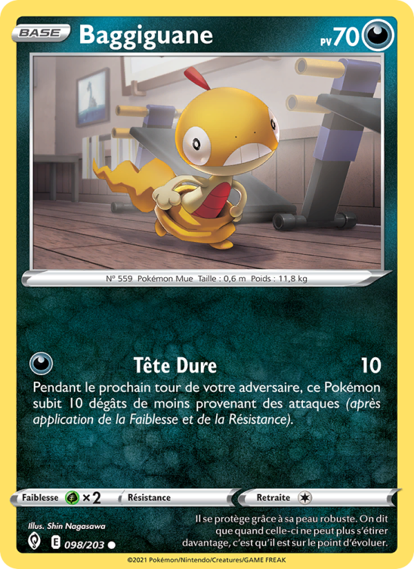 Baggiguane 98 — Evolving Skies (French Pokémon TCG card)
