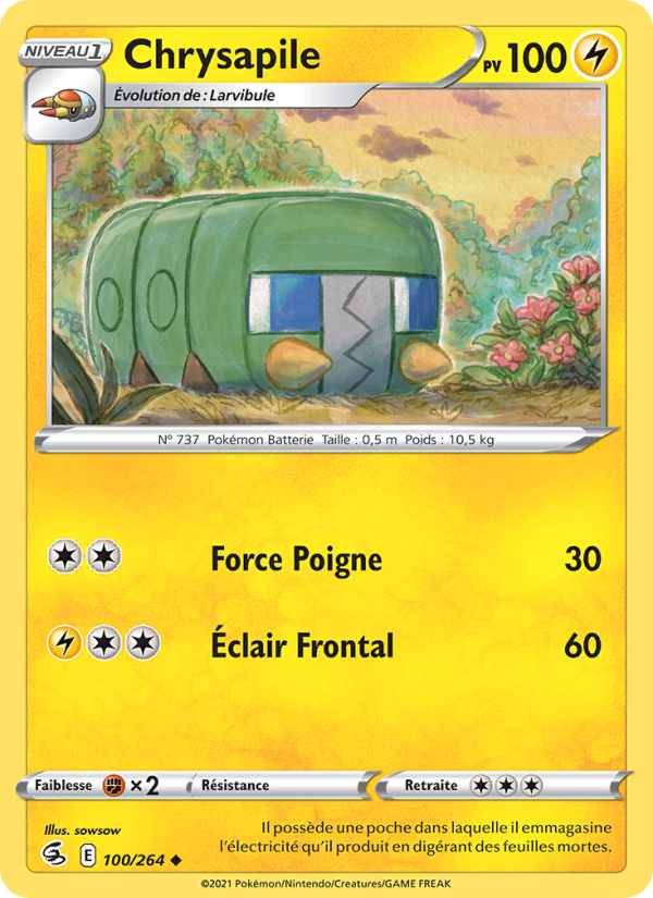 Chrysapile 100 — Fusion Strike (French Pokémon TCG card)