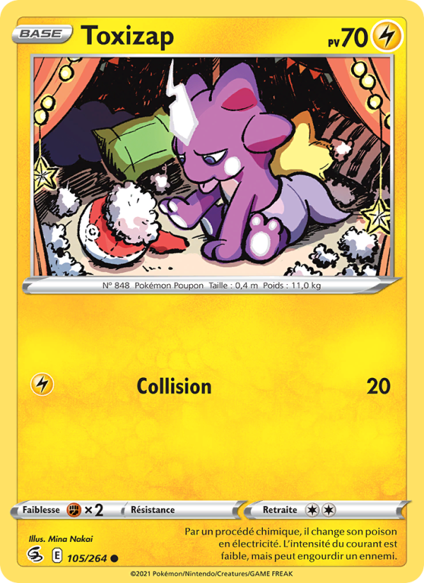 Toxizap 105 — Fusion Strike (French Pokémon TCG card)
