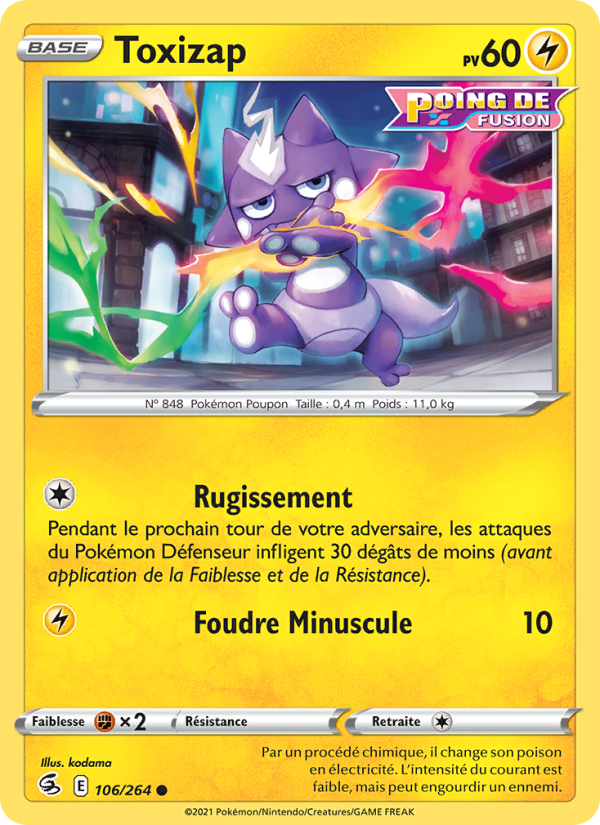 Toxizap 106 — Fusion Strike (French Pokémon TCG card)