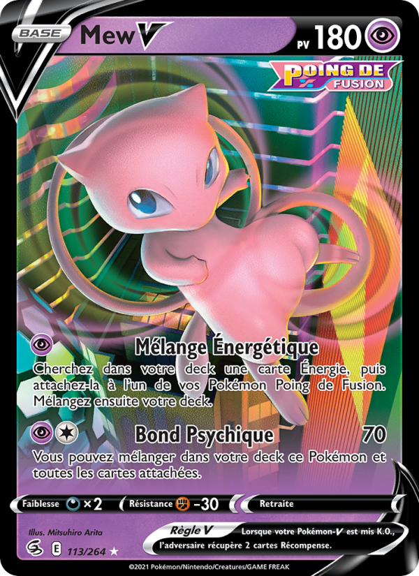 Mew V 113 — Fusion Strike (French Pokémon TCG card)