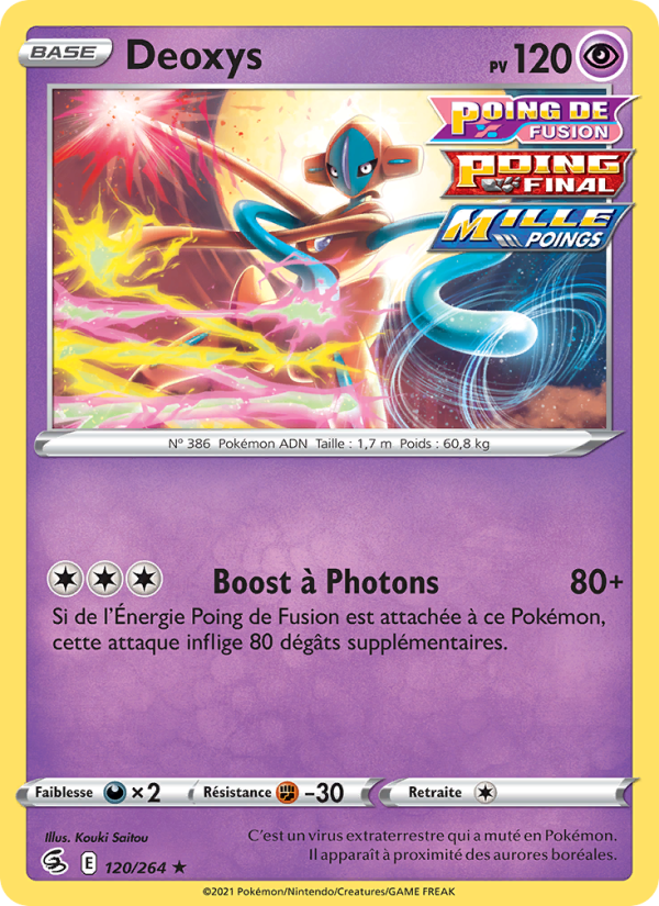 Deoxys 120 — Fusion Strike (French Pokémon TCG card)