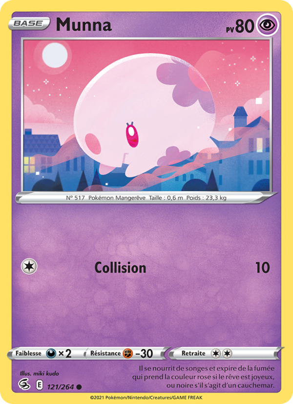 Munna 121 — Fusion Strike (French Pokémon TCG card)