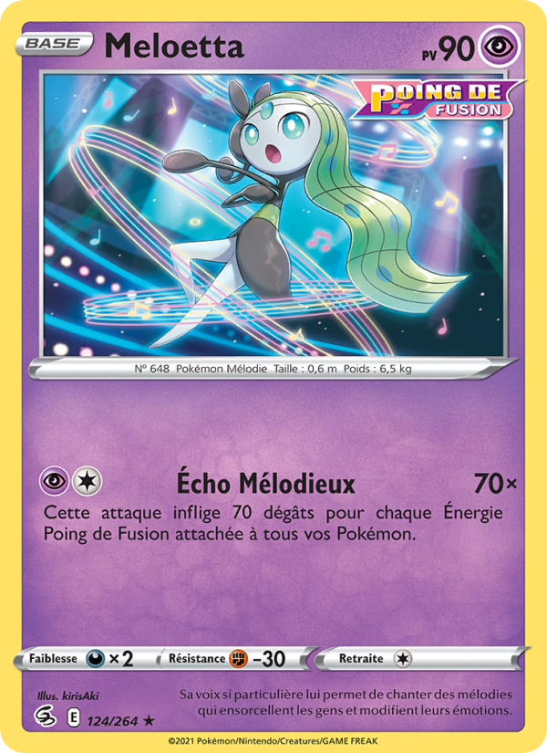 Meloetta 124 — Fusion Strike (French Pokémon TCG card)